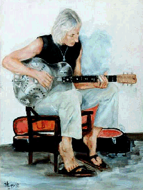 Painting of Kenny Brown by H. E. Bass